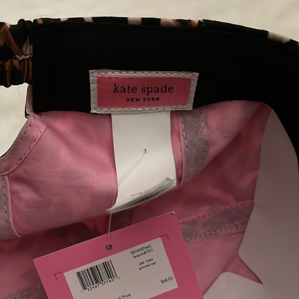 NWT Kate Spade fashion forward Leopard print ball cap hat KS1003746C 1 size - Picture 8 of 12